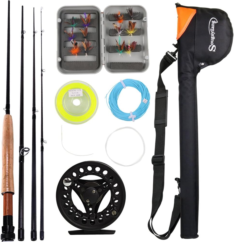 Saltwater Freshwater Fly Fishing Rod with Reel Combo Kit - Moonlit Mall