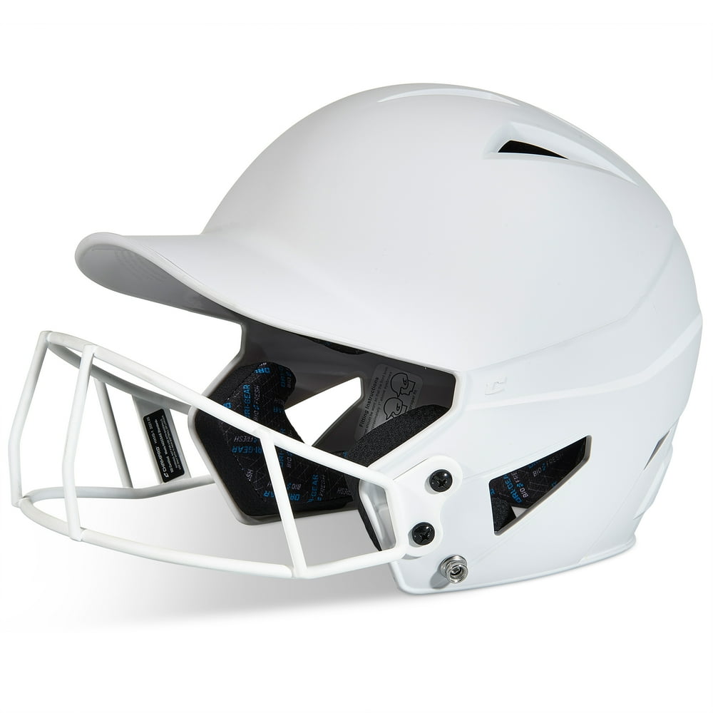 Fastpitch Batting Helmet with Facemask, Medium, Scarlet - Moonlit Mall